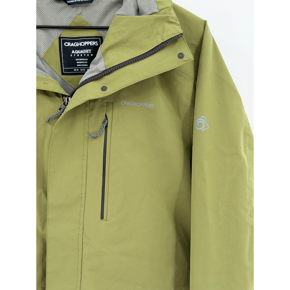 Craghoppers Aquadry Waterproof Windproof Jacket Medium Hooded Stretch Recycled - Picture 2 of 8